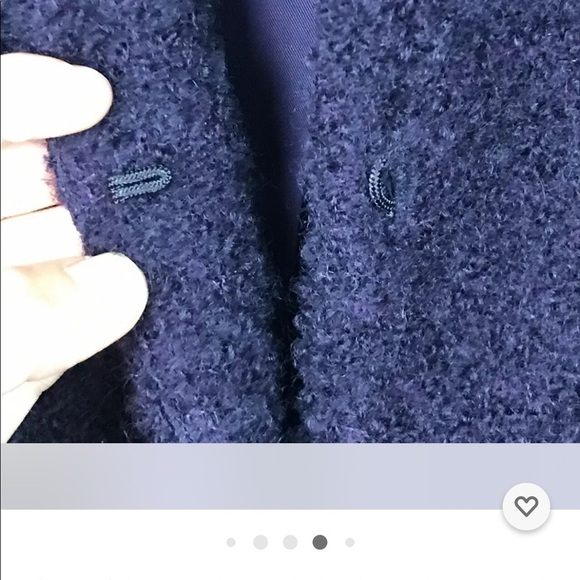 Eileen Fisher Purple Wool Blend Boucle Textured Fuzzy Fluffy Lined Jacket XS - Picture 7 of 11